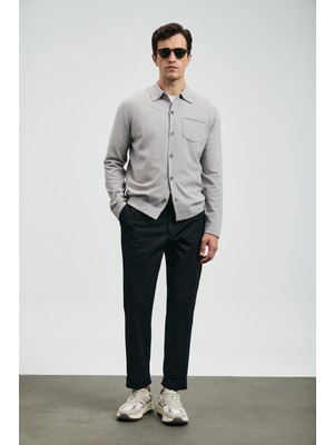 Lufian Rumı Smart Erkek Chino Pantolon Slim Fit Siyah