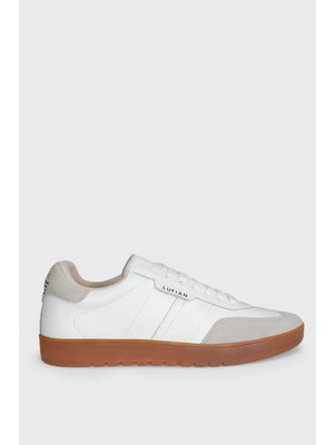 Lufian Brıan Erkek Deri Sneaker Ayakkabı Beyaz