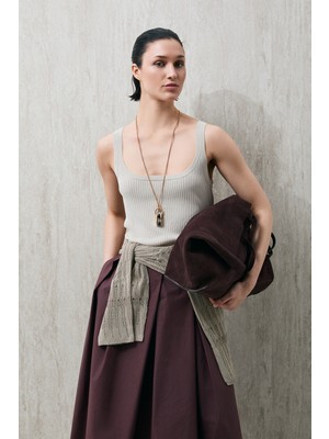 Lufian Aster Kadın Triko Atlet Bej