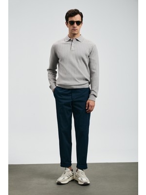 Lufian Rumı Smart Erkek Chino Pantolon Slim Fit Lacivert