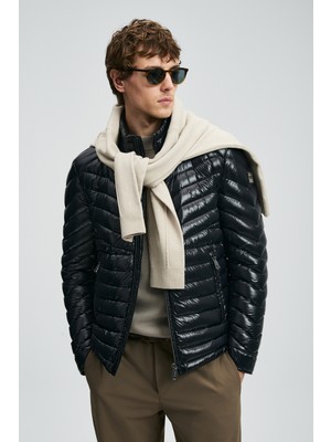 Lufian Luc Kaz Tüyü Erkek Mont Siyah