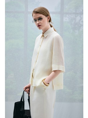 Lufian Hanna Kadın Gömlek Ekru