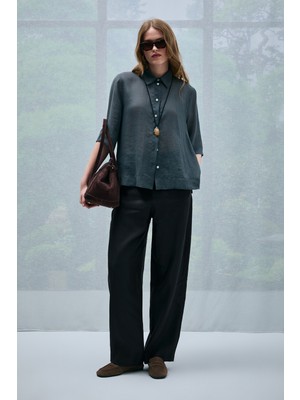 Lufian Hanna Kadın Gömlek Nefti Yeşil