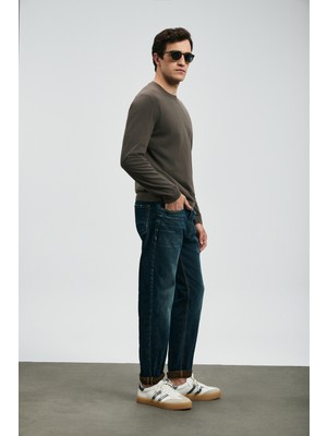 Lufian Chrıs Spor Jean Erkek Pantolon Slim Fit Mavi