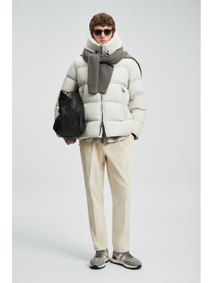 Lufian Tommy Kaz Tüyü Erkek Mont Taş