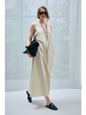 Lufian Maya Kadın Elbise Ekru