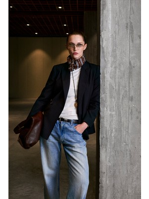 Lufian Lına Kadın Ceket Regular Fit Lacivert