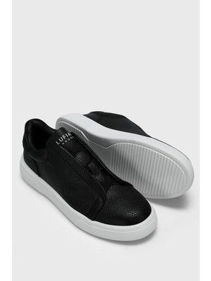 Lufian Dante Erkek Deri Sneaker Ayakkabı Siyah