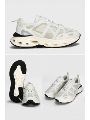 Lufian Vlad Erkek Deri Sneaker Ayakkabı Ekru