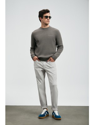 Lufian Helt Spor 5 Cep Erkek Pantolon Slim Fit Gri