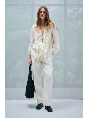 Lufian Jessıca Kadın Bluz Kırık Beyaz