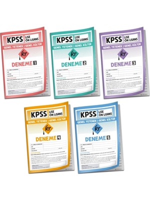 Teknocan Marketing Kpss Lise Önlisans Genel Yetenek Genel Kültür 5'li Deneme Paketi