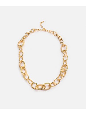 İpekyol İç içe geçmiş dokulu kolye IS1260051091265