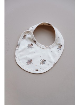 Oh la la Koala For Little Ones Peri Baskılı Çıt Çıtlı Bebek Önlük