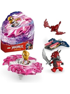Teknocan Marketing Sora’nın Ejderha Spinjitzu Topacı 71824-6 Yaş ve Üzeri Çocuklar Için 2 Minifigürü Içeren Yaratıcı Oyuncak Yapım Seti, Doğum Günü Hediyesi (56 Parça)
