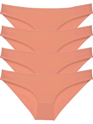 Al-Fil Teknoloji 4 Adet Süper Eko Set Likralı Kadın Slip Külot Pudra