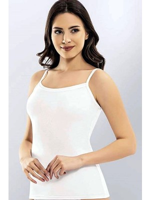 Al-Fil Teknoloji Kota Bayan Ip Askılı Beyaz Atlet 6091