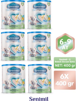 Senimil 2 Bebek Devam Sütü 400 gr (6-9 Ay) 6 Lı Avantaj Paketi