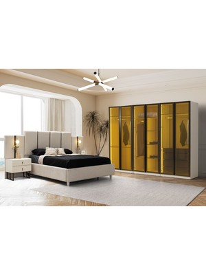 Doressa Flen 6 Kapılı Full Reflekte Camlı Yatak Odası Takımı