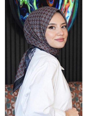 Afvente Mozaik Desen Bordo Soft Pamuk Eşarp