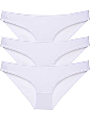Al-Fil Teknoloji 3 Adet Süper Eko Set Likralı Kadın Slip Külot Beyaz