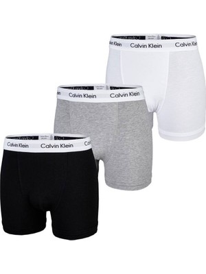 Calvin Klein Erkek Boxer U2662G   3'lü Paket Siyah - Beyaz - Gri Renk Seçenekleriyle Konforlu Kullanım