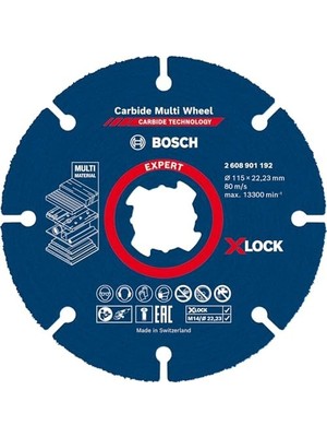 Teknocan Marketing 1x Expert Carbide Multi Wheel X-Lock Kesici Diskler (Sert Ahşap, Çivili Ahşap, Plastik, Alçıpan Panel, Ø 115 Mm, Aksesuar Küçük Avuç Taşlama Makinesi)