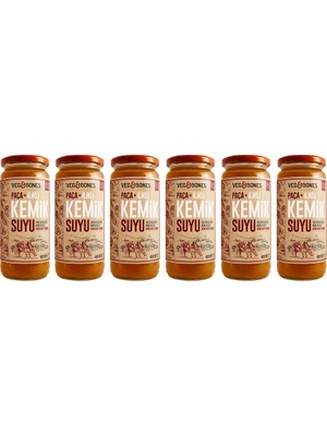 Veg&bones Paça+Ilikli Kemik Suyu 480 ml 6'lı Paket Türkiye Menşeli Pratik Kullanım