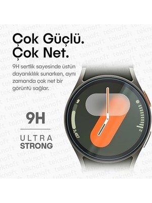 Teknocan Marketing Galaxy 7 40MM Için 2'li Paket (2 Adet) Kolay Kurulum Otomatik Hizalama Aparatlı Şeffaf 9h Sertliğinde Gerçek Temperli Cam Ekran Koruyucu