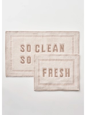 Bella Maison Clean Fresh Paspas Takımı Krem (60X100 - 50X60 Cm)