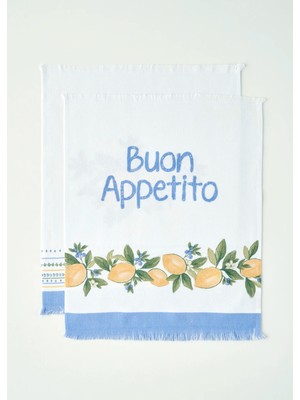 Bella Maison Lemoncello Pamuklu 2 'li Kurulama Bezi Sarı (40x50 cm)