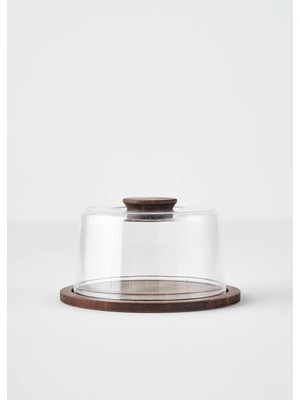 Bella Maison 2 Adet 16 cm Kek Fanusu Ahşap Tasarım