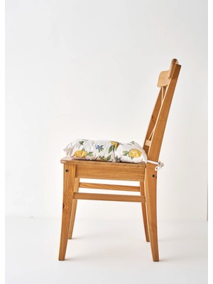 Lemoncello Yellow Baskılı Sandalye Minderi Sarı (40X40 Cm)