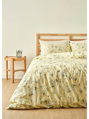 Bella Maison %100 Pamuk Ranforce Nancy Çift Kişilik Nevresim Seti Sarı (200X220 Cm)