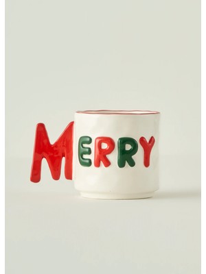 Bella Maison Merry Yılbaşı Stoneware Kupa (360 cc)