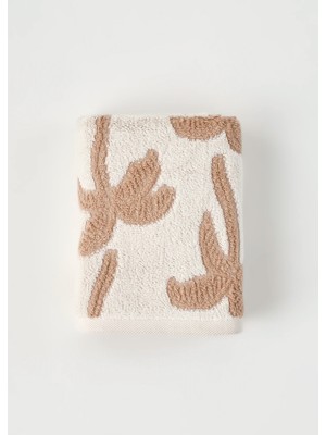 %100 Pamuk Palm Yüz Havlusu Bej (50X70 Cm)