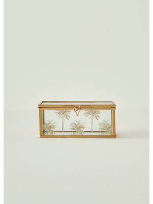 Bella Maison Palm Dekoratif Kutu Gold (10X13X5 Cm)