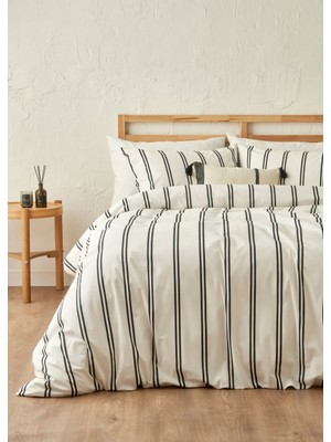 Bella Maison %100 Pamuk Ranforce April Çift Kişilik Nevresim Seti Beyaz (200x220 cm)