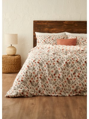 Bella Maison Florian Pamuklu Tek Kişilik Nevresim Seti Kiremit (160x220 cm)