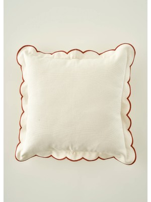 Bella Maison Scallop Kenar Kırlent Kılıfı Kiremit (43X43 Cm)