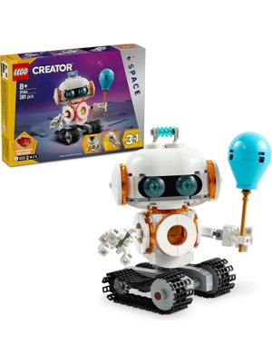 Teknocan Marketing 3’ü 1 Arada Uzay Robotu 31164-8 Yaş ve Üzeri Çocuklar Için Köpek Figürüne Veya Rokete Dönüşebilen Oyuncak Yapım Seti, Doğum Günü Hediyesi (281 Parça)