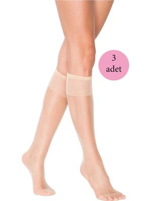 Al-Fil Teknoloji 3 Adet Süper Ince 15 Den Mat Pantolon Çorabı Açık Ten