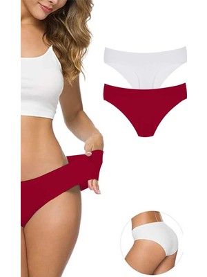 Al-Fil Teknoloji 2 Adet Kadın Dikişsiz Lazer Kesim Esnek Iz Yapmayan Külot S5