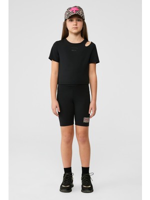 Tyess Bg Store Kız Çocuk Siyah Tshirt