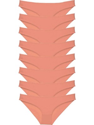 Al-Fil Teknoloji 8 Adet Süper Eko Set Likralı Kadın Slip Külot Pudra