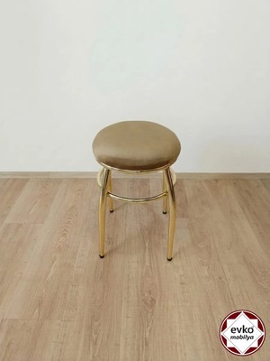 Evko Mobilya Tabure, Bar Taburesi, 4 Adet Tabure, Puf, Bench, Metal Ayaklı Tabure, İç İçe Geçebilen Tabure, Mutfak Balkon Bahçe Taburesi