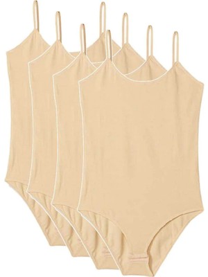 Al-Fil Teknoloji 4 Adet Ip Askılı Kadın Çıtçıtlı Body Ten