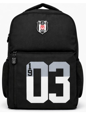 Beşiktaş Lisanslı 3 Bölmeli Sırt Çantası - Laptop Gözlü Su Itici Kumaşlı 1903 Baskılı Okul Çantası