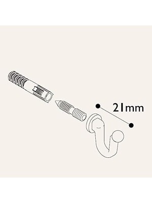 Teknocan Marketing Kanca Askı Parlak Krom (4 Adet) Parlak Krom