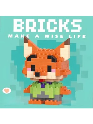 Noxsa Bricks Zootropolis Nick Wilde Mini Lego Figürü
